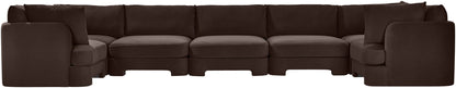 Hammond - Velvet Performance Fabric Upholstered 7 Piece U-Shaped Sectional