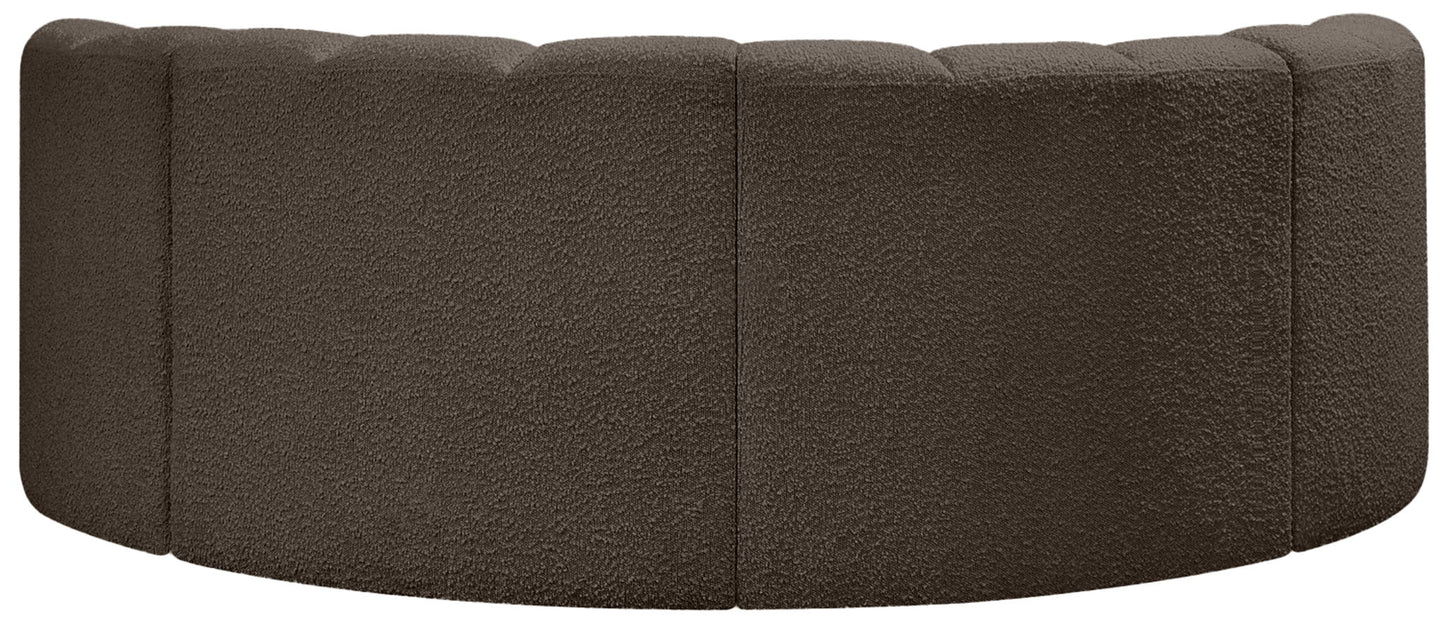 Arc - Boucle Fabric 4 Piece U-Shaped Modular Sofa