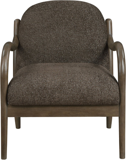 Helmsley - Performance Fabric Upholstered Accent Chair - Brown Frame