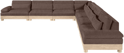 Turin - Chenille Fabric Upholstered Modular Sectional - Brown