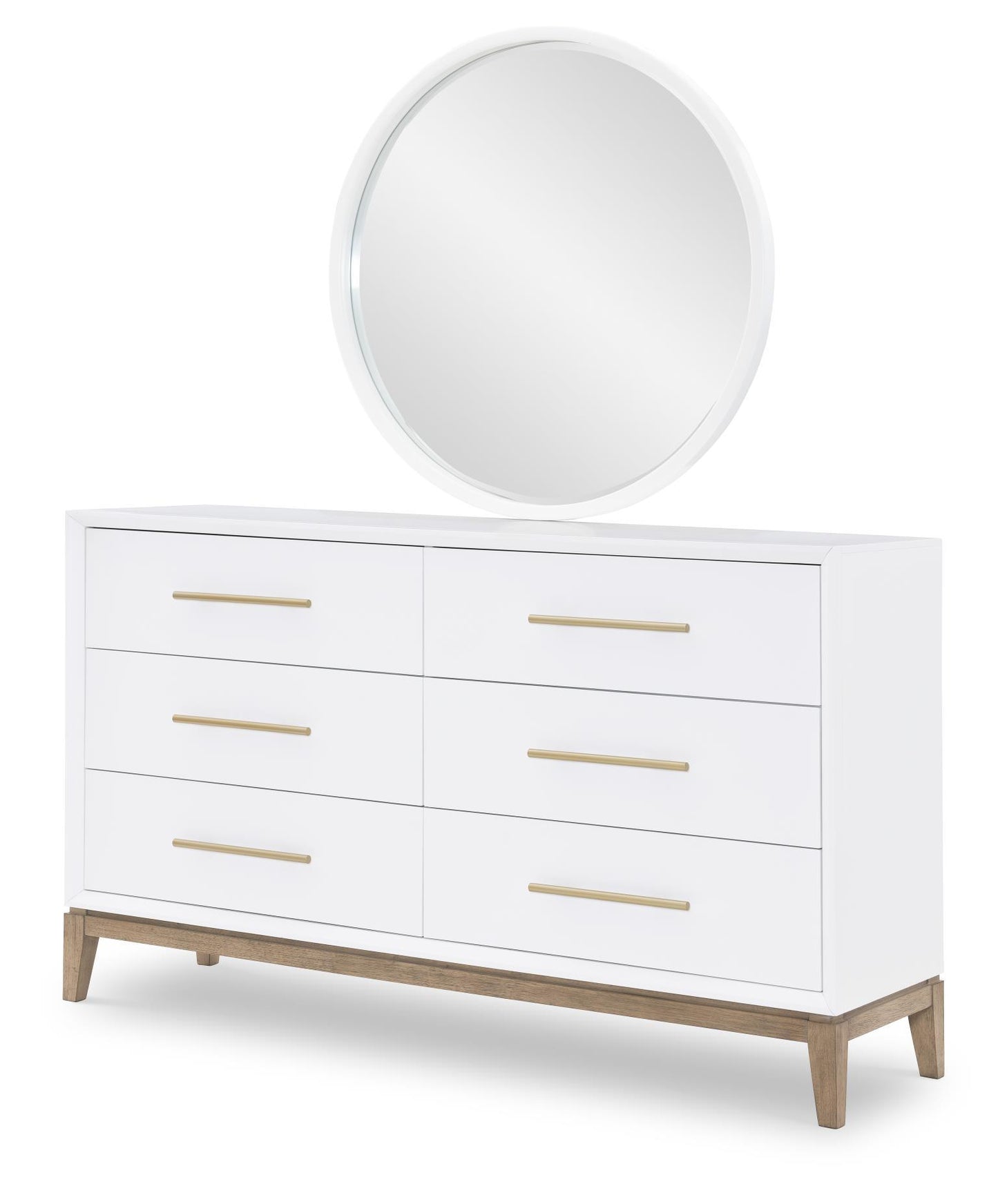 Melrose - Dresser - Cloud White And Desert Oak