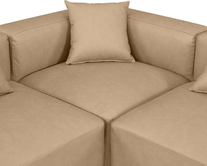 Cube - 4 Piece Modular Corner Sectional - Tan