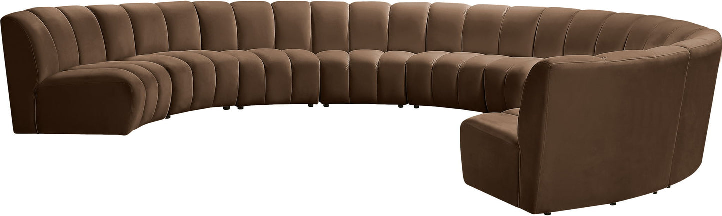 Infinity - 9 Piece Velvet Modular Sectional