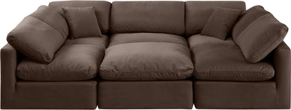Indulge - Velvet 6 Piece Modular Sectional