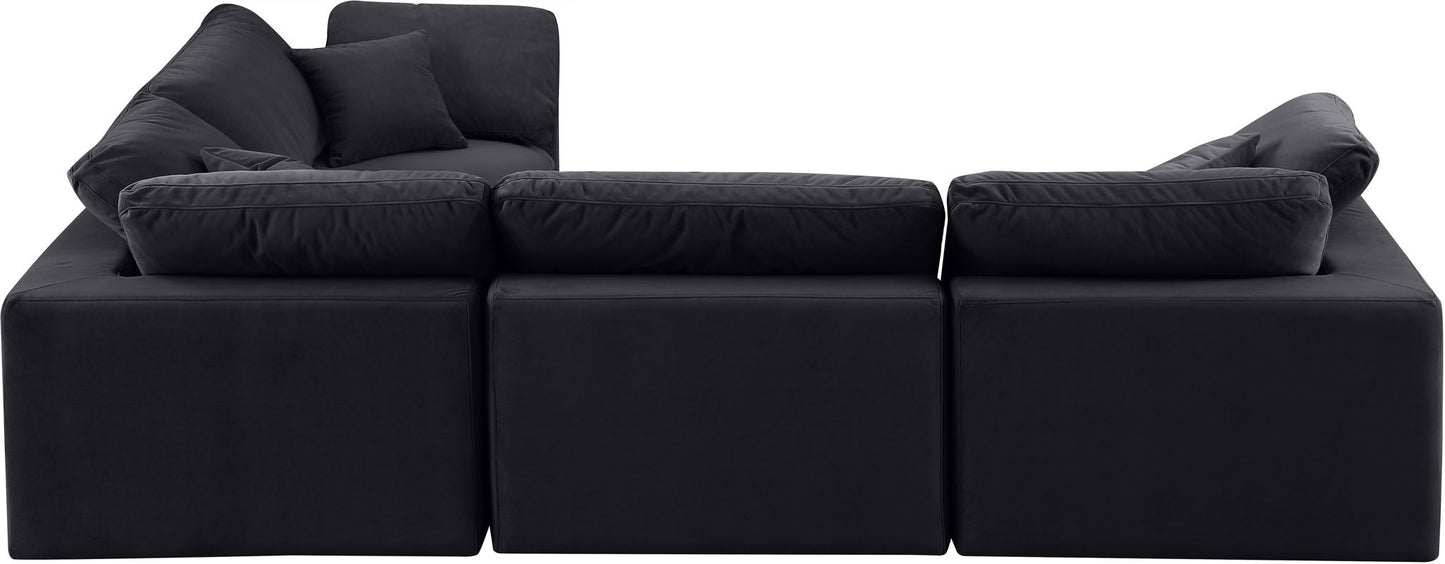 Comfy - 4 Piece Velvet Modular Sectional