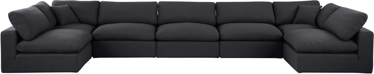 Comfy - 7 Piece Linen Modular Armless Sectional