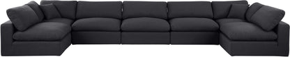 Comfy - 7 Piece Linen Modular Armless Sectional