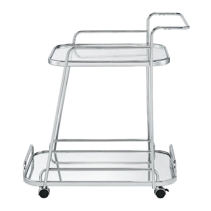 Aegis - Serving Cart - Clear Glass & Chrome