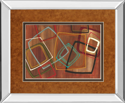 Twenty Tuesday Il By Jeni Lee - Mirror Framed Print Wall Art - Light Brown