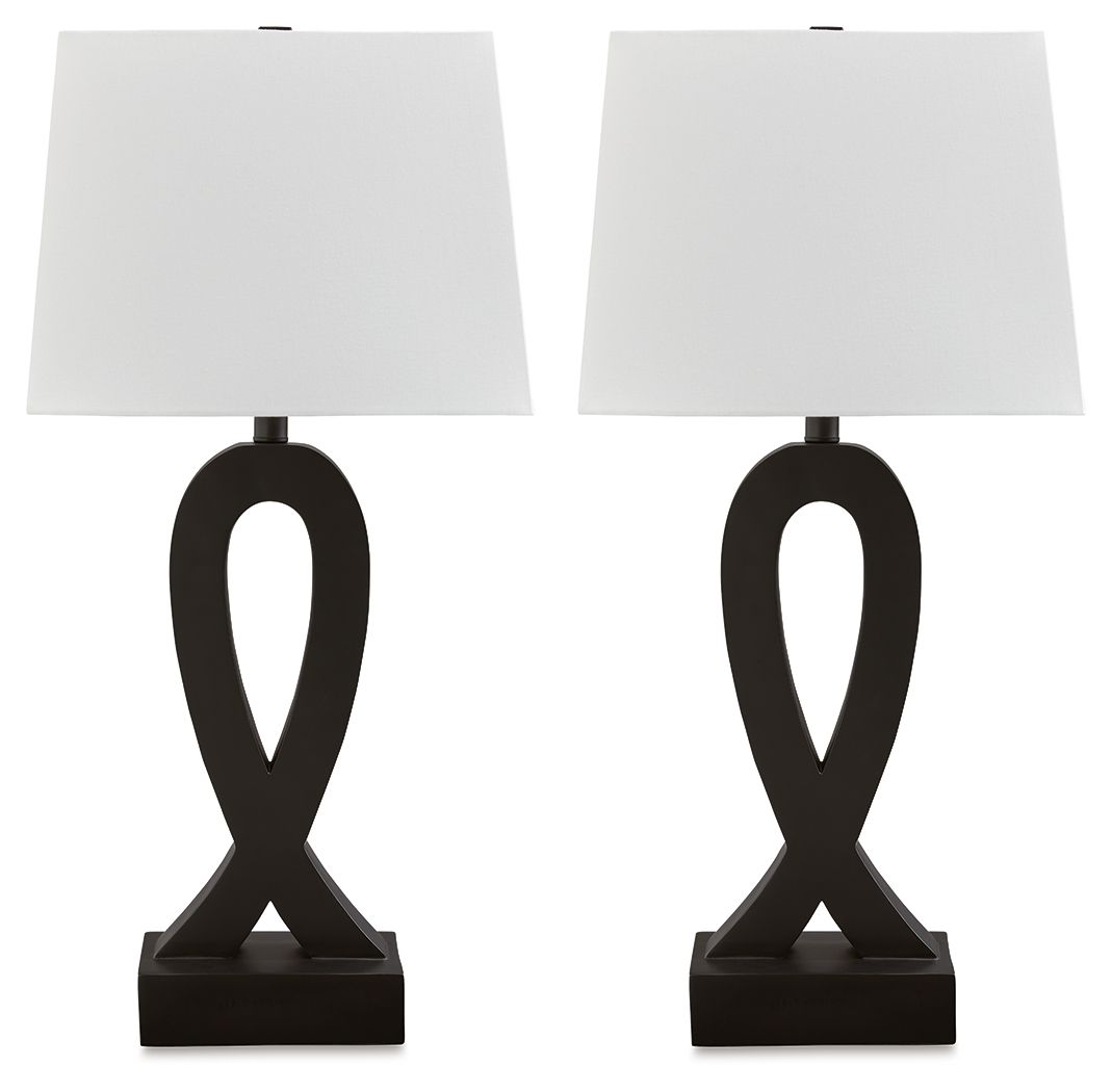 Markellton - Poly Table Lamp (Set of 2) - Black