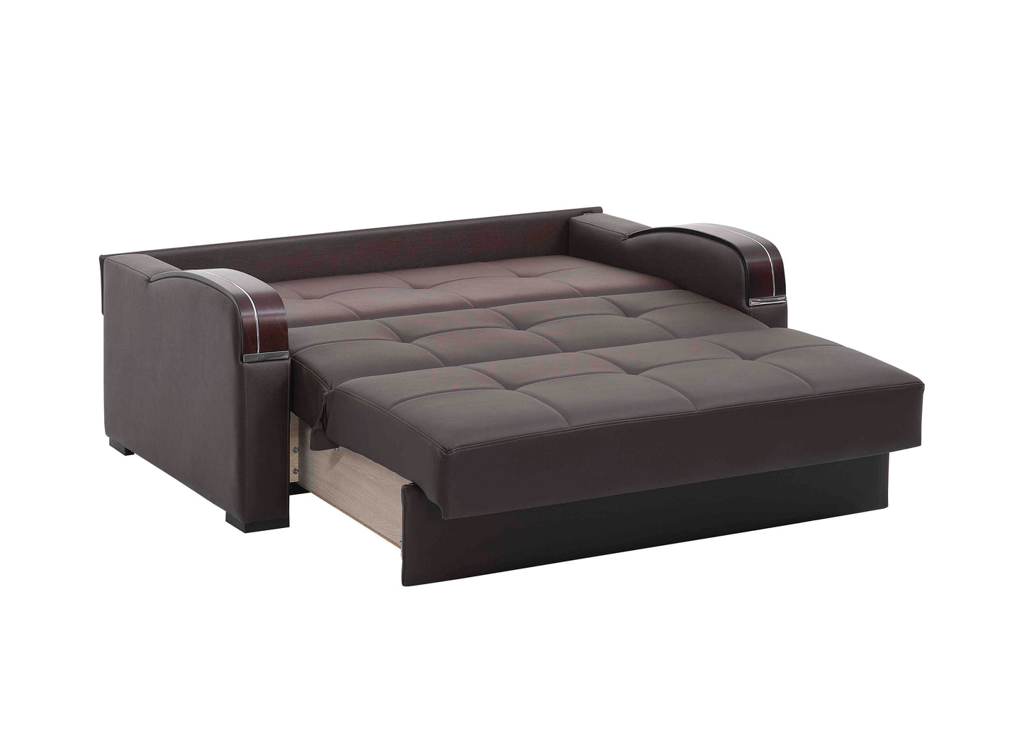 Ottomanson Sleep Plus - Upholstered Convertible Loveseat With Storage