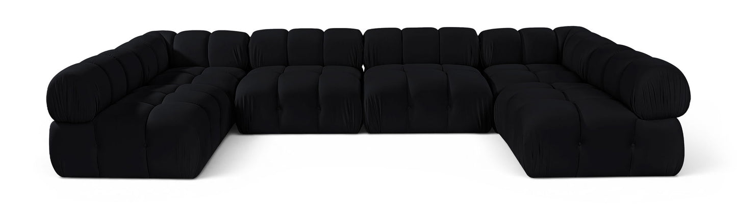 Orin - U-Shaped Velvet 6 Piece Modular Sectional