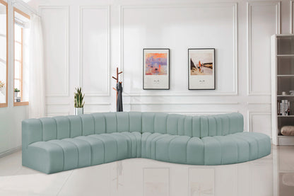 Arc - Faux Leather 7 Piece Modular Sofa