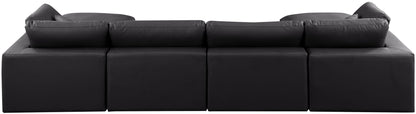 Comfy - 6 Piece Faux Leather Modular Double Chaise Sectional
