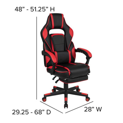 Flash Furniture - Gaming Chair & Desk Combo - Red