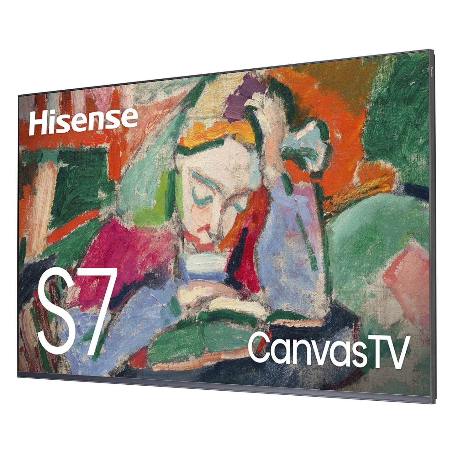Hisense - 65" CanvasTV 4K QLED, Google Smart TV - Black