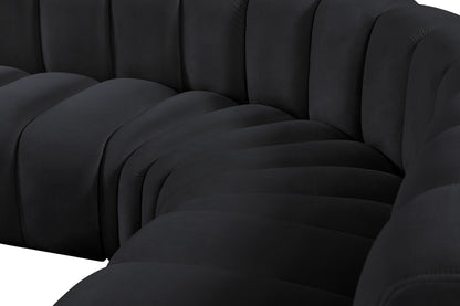 Arc - Velvet 5 Piece U-Shaped Modular Sofa