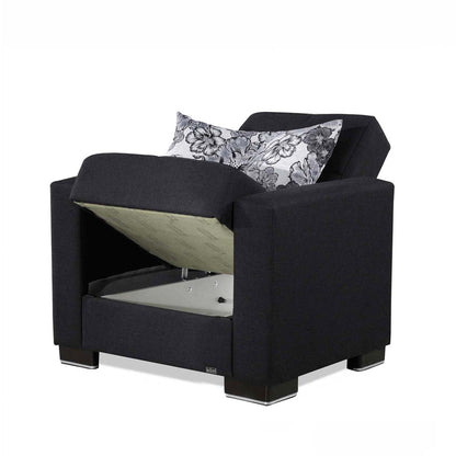Ottomanson Armada - Upholstered Convertible Armchair With Storage - Polyester