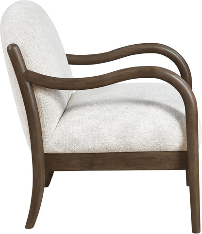 Helmsley - Performance Fabric Upholstered Accent Chair - Brown Frame