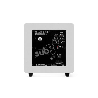 Kanto - Pure 8" Sealed Powered Subwoofer With RCA Cable - Matte White