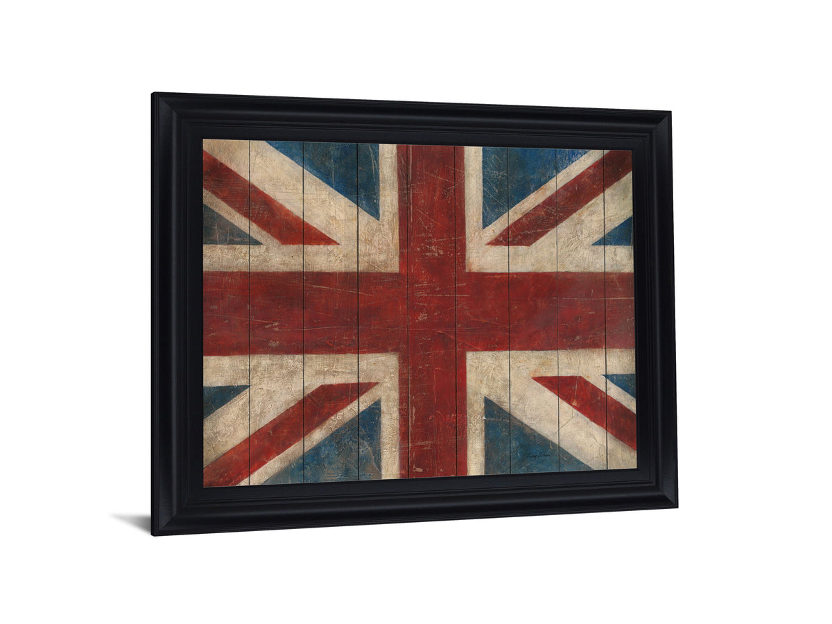 Vintage Union Motif - 28" x 34" Framed Wall Art - Dark Red