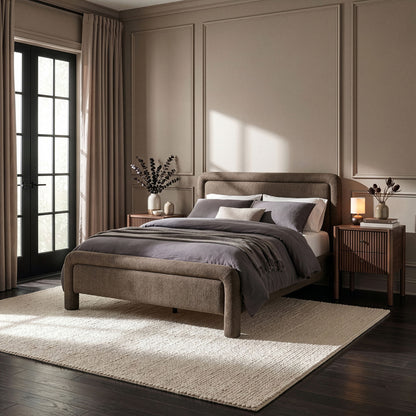 Baylor - Fabric With Interwoven Chenille Upholstered Bed