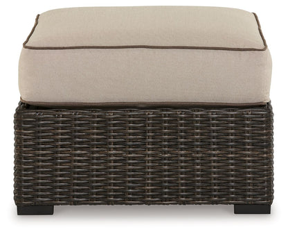Coastline Bay - Ottoman With Cushion - Brown