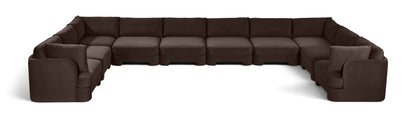 Hammond - Velvet Performance Fabric Upholstered 10 Piece Sectional