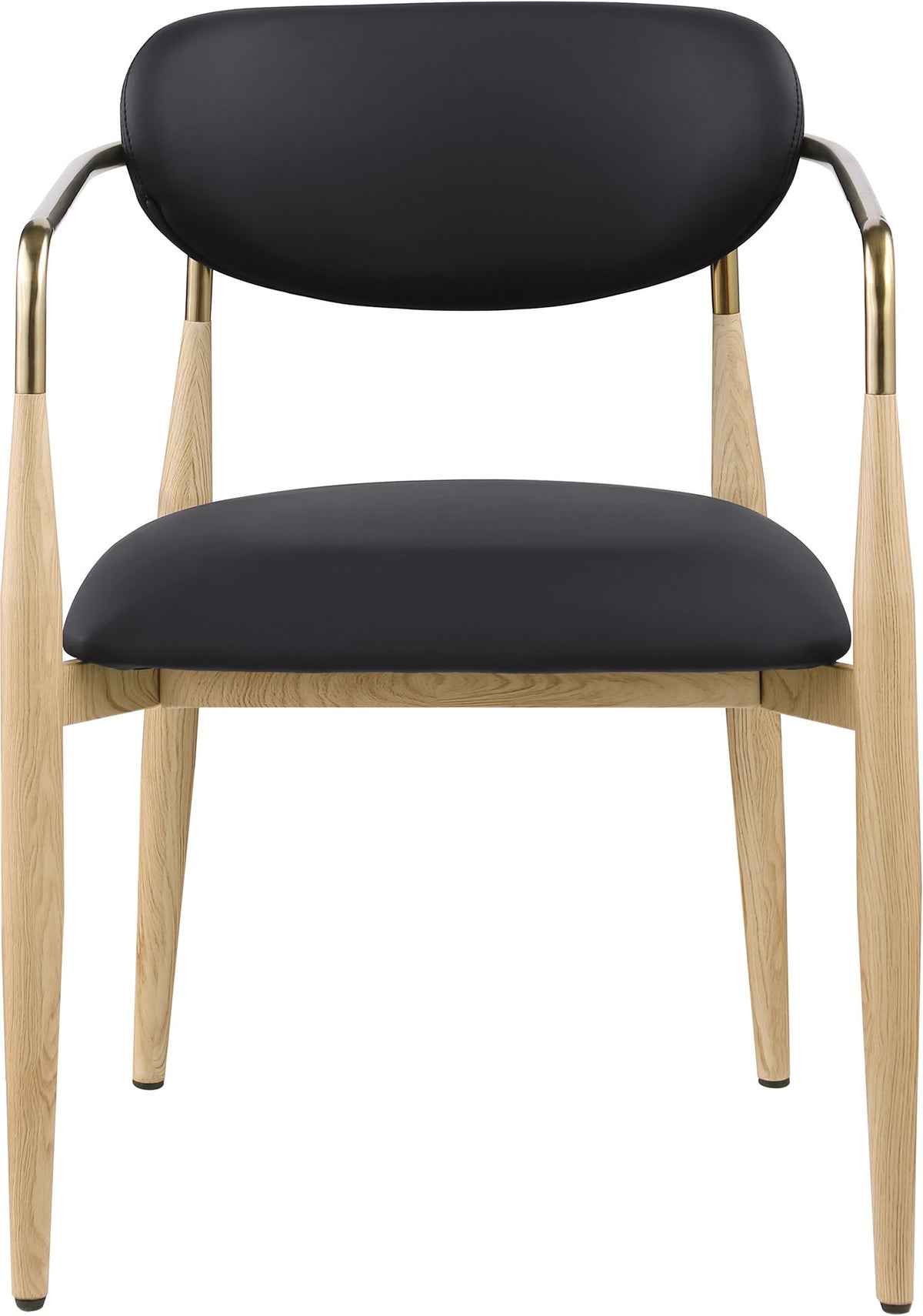 Ronda - Vegan Leather Upholstered Dining Arm Chair - Natural Legs