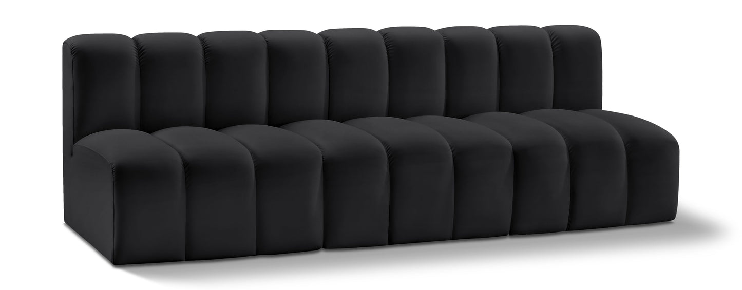 Arc - Faux Leather 3 Seats Modular Sofa