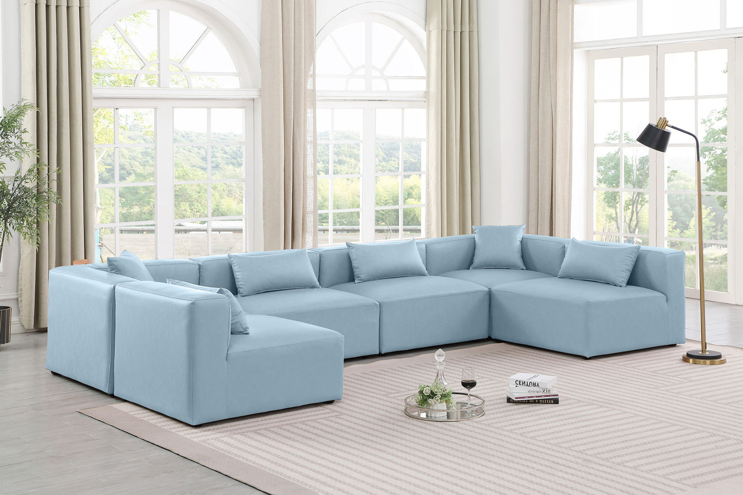 Cube - 6 Piece Modular Armless Sectional