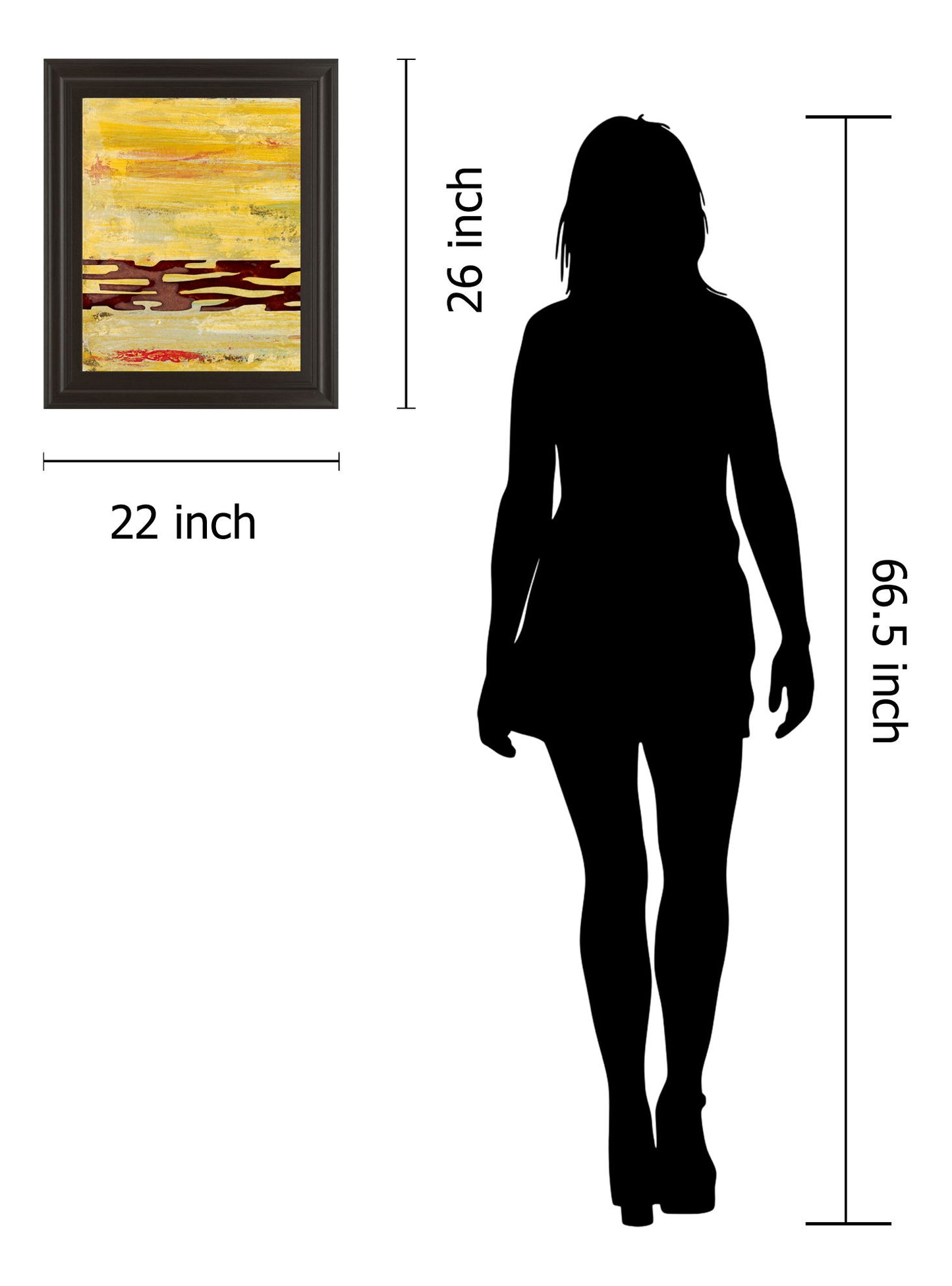 Tire Mark I By Natalie Avondet - Framed Print Wall Art - Yellow