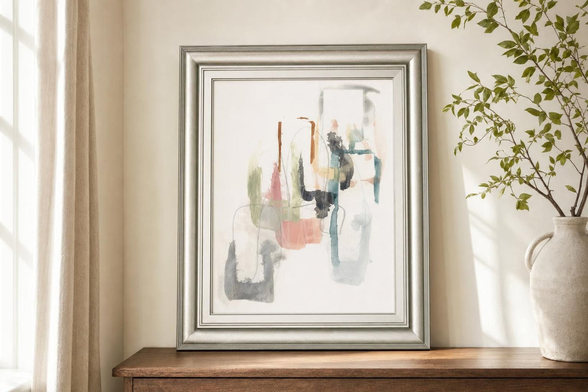 22x26 Pastel Windows II By June Erica Vess - Silver