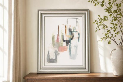 22x26 Pastel Windows II By June Erica Vess - Silver