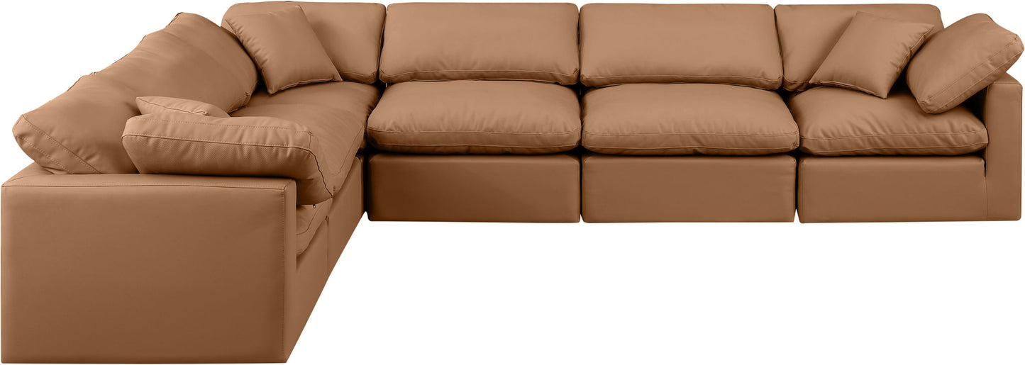 Indulge - Faux Leather 6 Piece Modular Corner Sectional