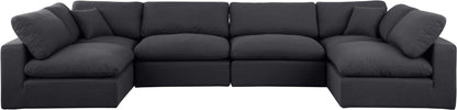 Comfy - 6 Piece Linen Modular Armless Sectional
