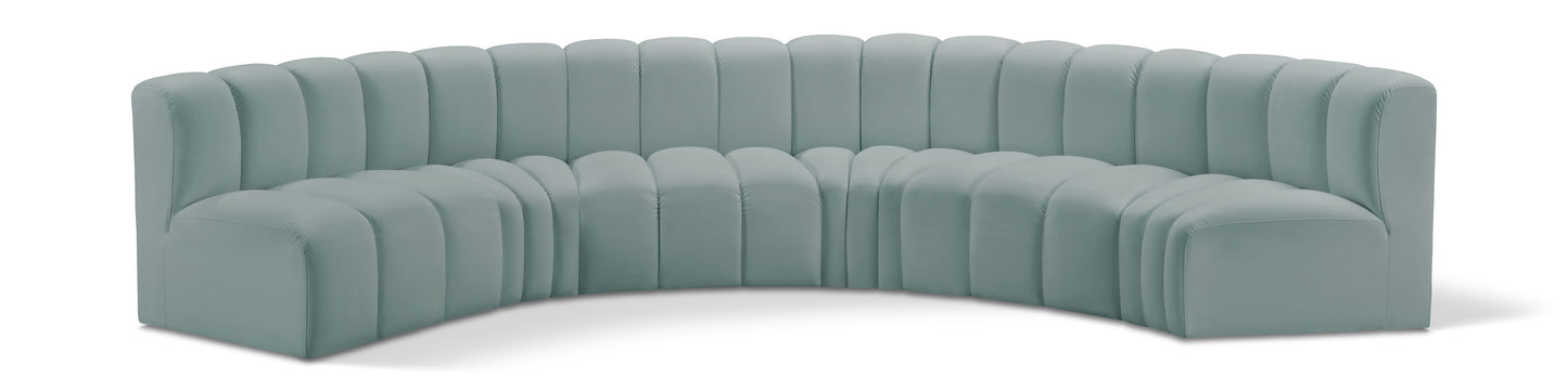 Arc - Faux Leather 6 Piece U-Shaped Modular Sofa