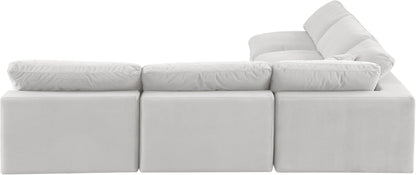 Comfy - 5 Piece Velvet Modular Corner Armless Sectional