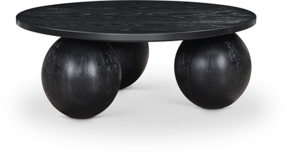 Fitch - Wood Oak Veneer Coffee Table - 3 Legs