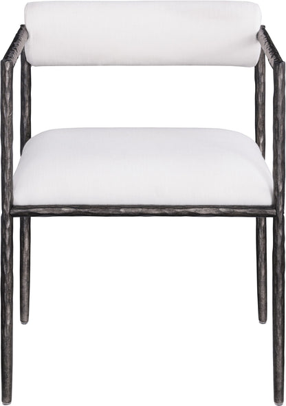 Axis - Linen Textured Cream Fabric Upholstered Dining Chair (Set of 2)