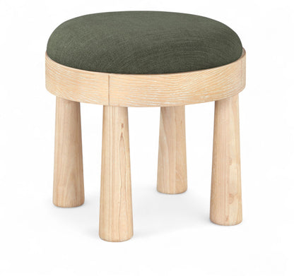 Larea - Linen Textured Fabric Ottoman - Natural Base