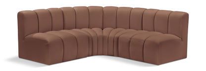Arc - Faux Leather 4 Piece Corner Modular Sofa