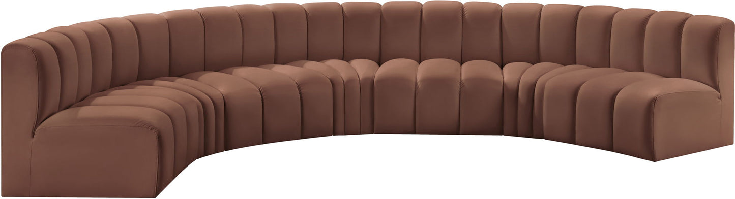 Arc - Faux Leather 7 Piece U-Shaped Modular Sofa