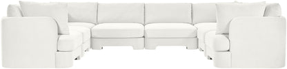 Hammond - Velvet Performance Fabric Upholstered 8 Piece U-Shaped Sectional