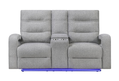 U6611 - 15 Power Reclining Sofa / Power Console Reclining Loveseat / Power Recliner - Dark Gray