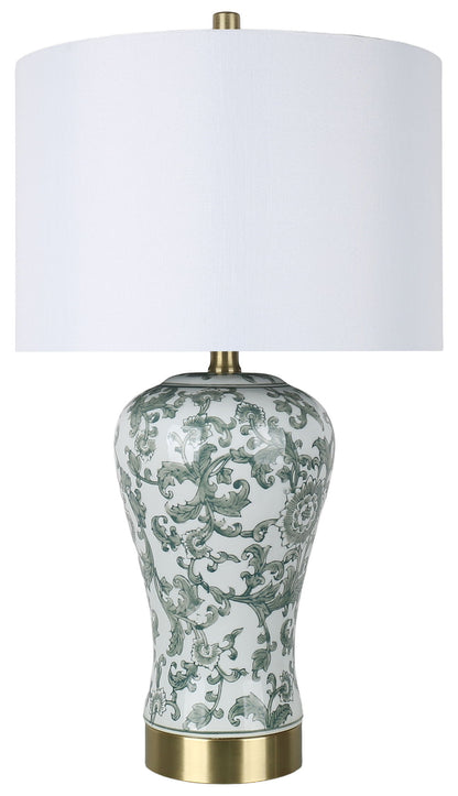 Sage Conservatory - 26 X 15 - Ceramic Table Lamp (Set of 2) - Sage Botanical Chinoiserie