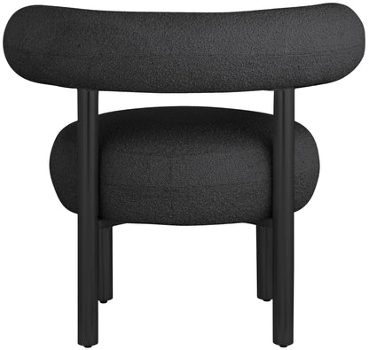 Bordeaux - Boucle Fabric Accent Chair With Black Legs