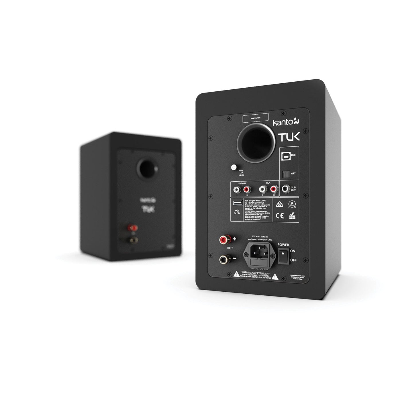 Kanto - TUK Premium Powered Speaker With RCA Cable - Matte Black