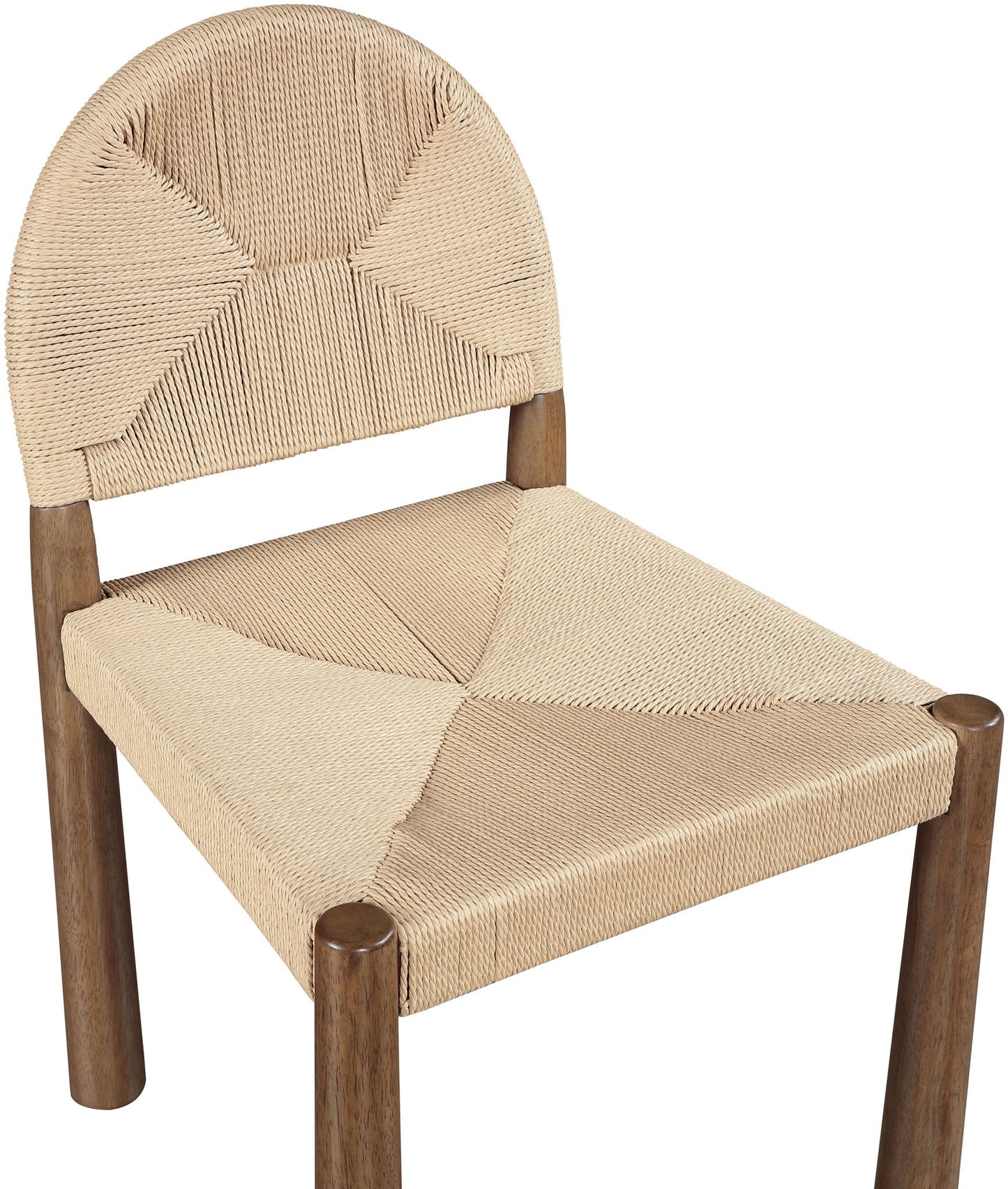 Bohemia - Woven Seagrass Cord And Solid Wood Dining Chair (Set of 2) - Beige