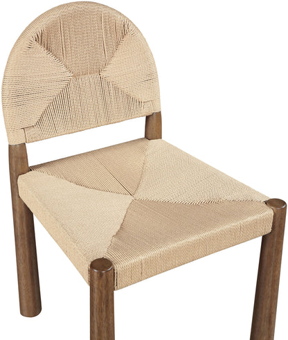 Bohemia - Woven Seagrass Cord And Solid Wood Dining Chair (Set of 2) - Beige